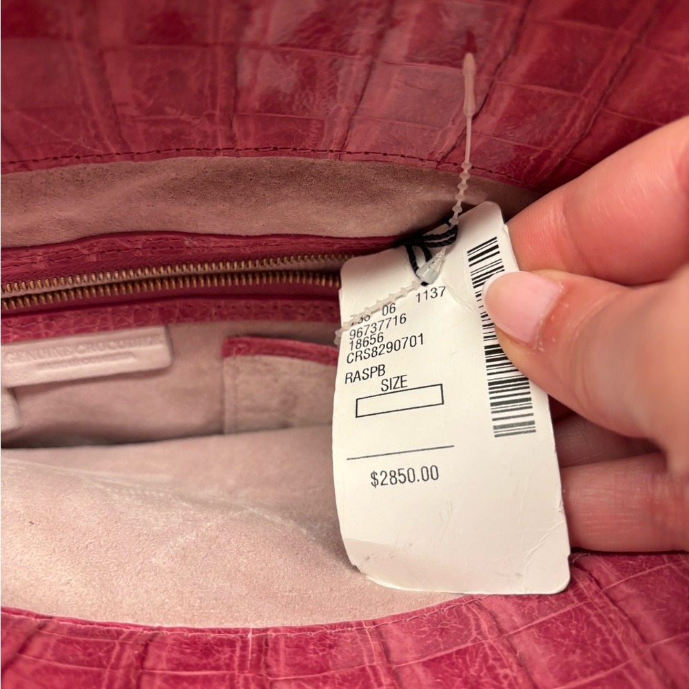 Nancy Gonzalez Pink Genuine Crocodile Shoulder Bag - Picture 5 of 7